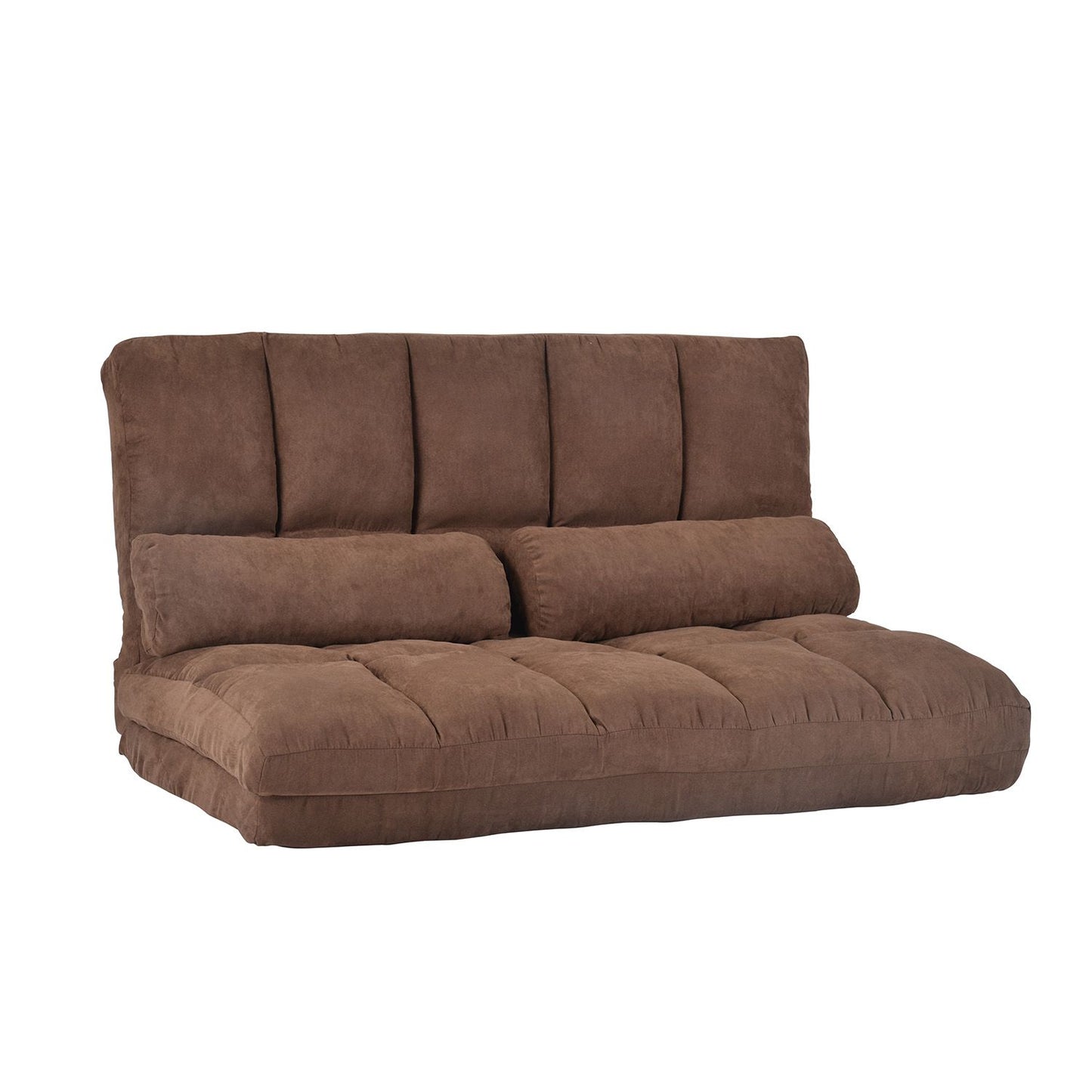 Double Chaise Lounge Sofa Floor Couch and Sofa with Two Pillows