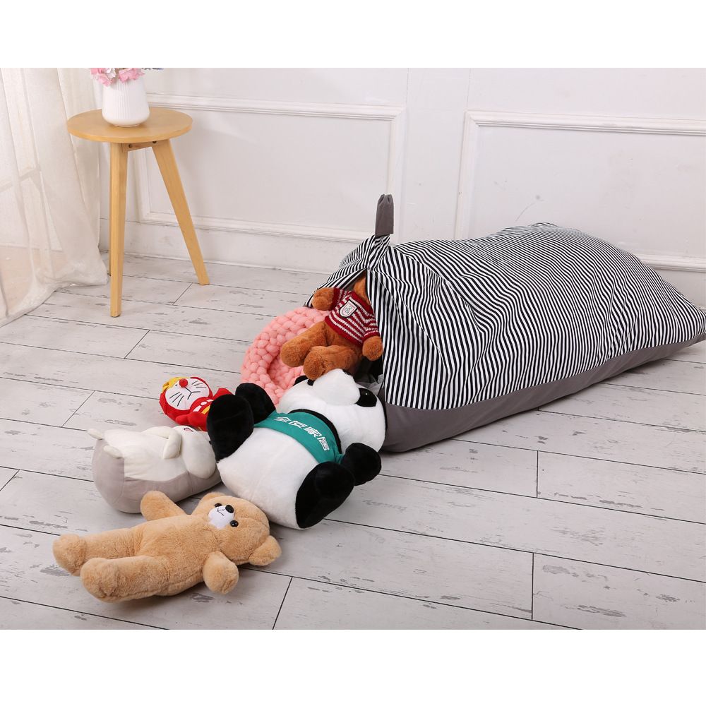 Bean Bag Chair Stuffed Animal Storage for Kids and Adults Soft Toy Bag with Comfortable Seating Premium Canvas Toy Storage Bag Cover Only