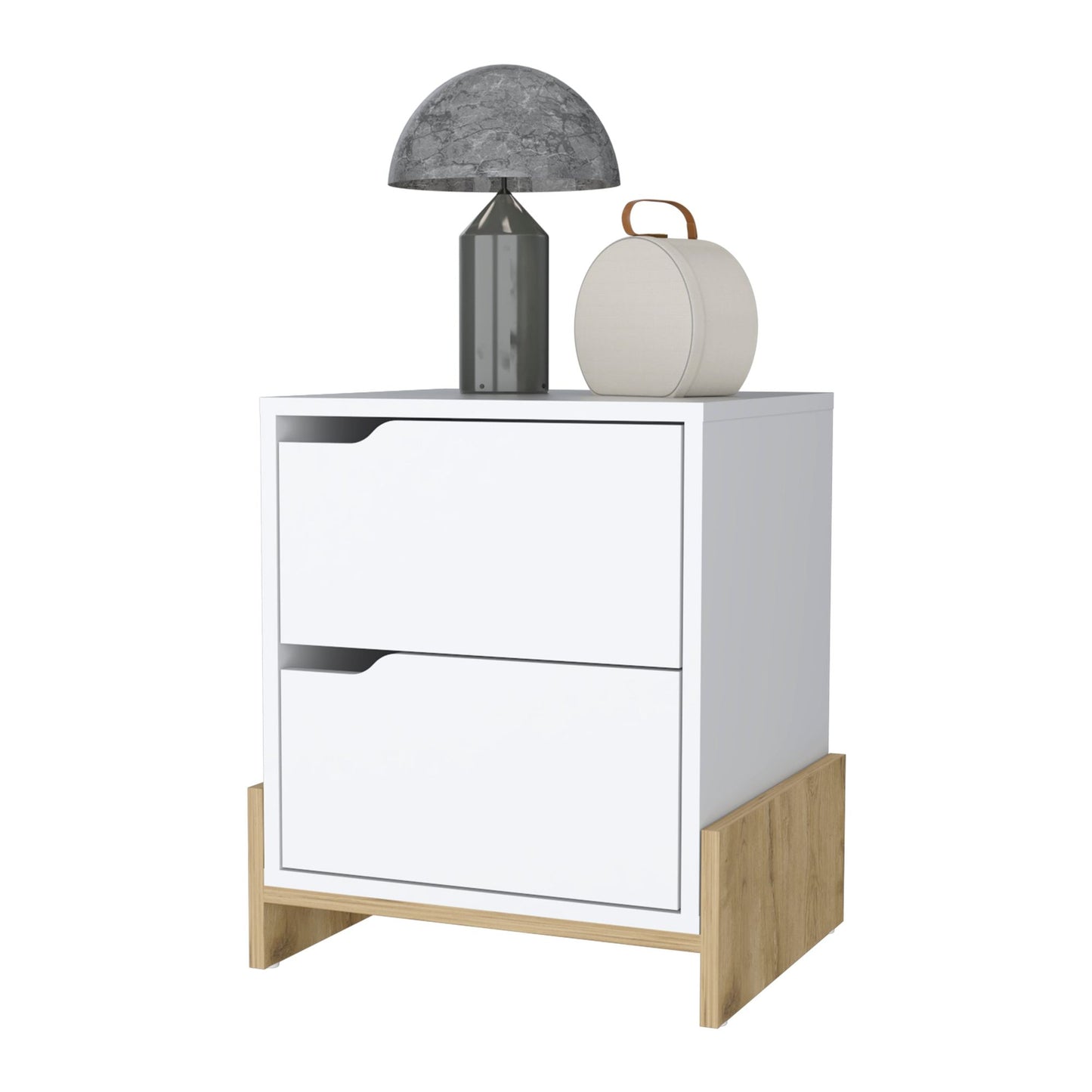 Lovell Nightstand with Sturdy Base and 2-Drawers