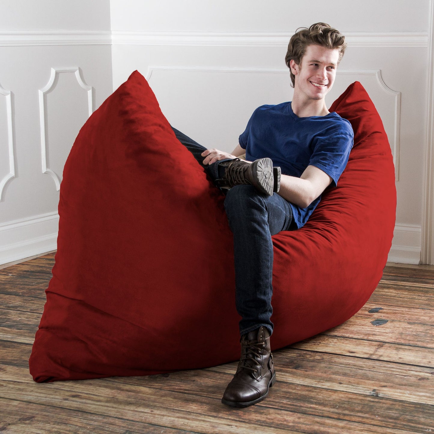 Jaxx 5.5 ft Pillow Saxx Bean Bag Pillow, Cinnabar