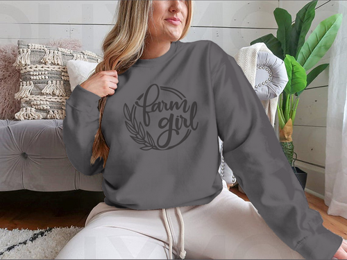 Farm Girl Logo Design for Sweatshirt