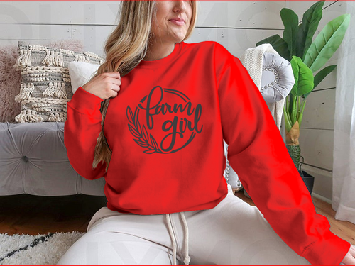 Farm Girl Logo Design for Sweatshirt