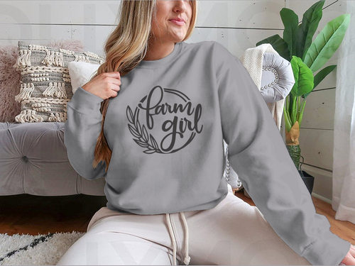 Farm Girl Logo Design for Sweatshirt